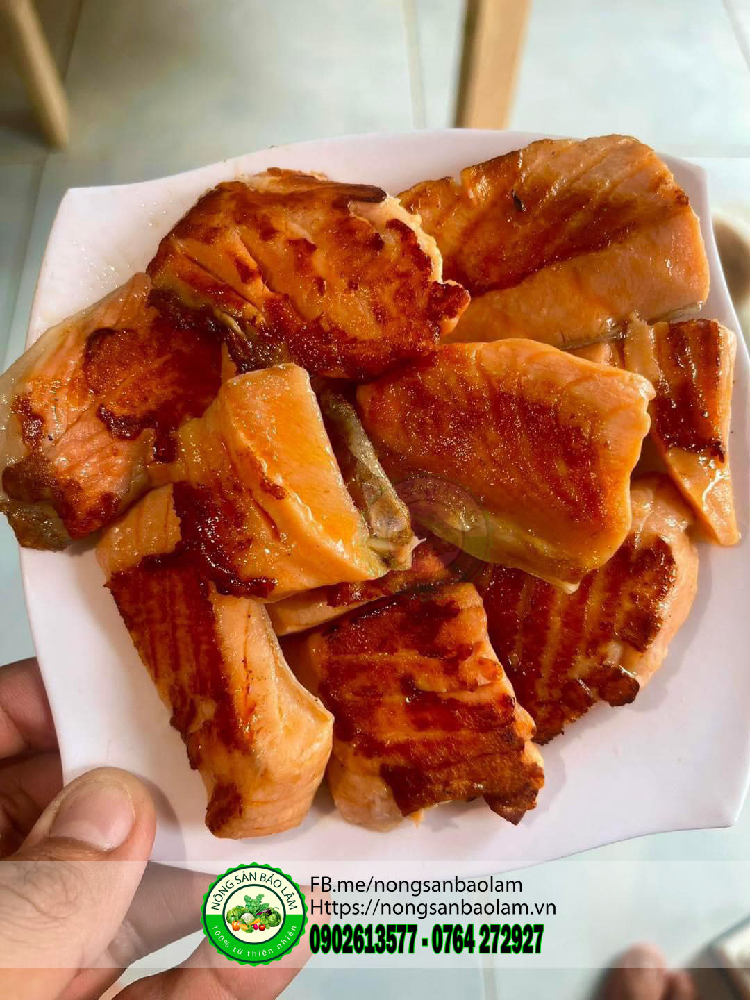 cá hồi vụn miếng không xương - bịch 500gr -nongsanbaolam 4